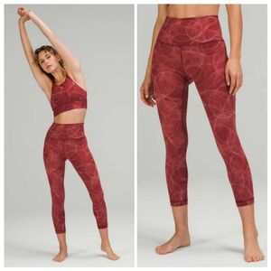 Lululemon Align High-Rise Crop 23" Orbit Fusion Mulled Wine Multi Size 4